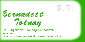 bernadett tolnay business card